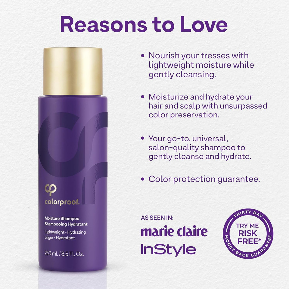 Colorproof Moisture Shampoo Hydrating Sulfate-Free Shampoo For Color-Treated Hair, Mojito Mint Scent