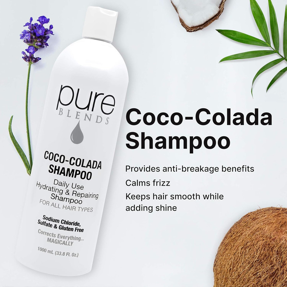 Coco-Colada Shampoo | Daily Use Hydrating Shampoo| Neutral-No Color Shampoo For In Between Color Depositing Washes | Balances Color & Repairs Dry, Damaged Hair | 33.8 Oz