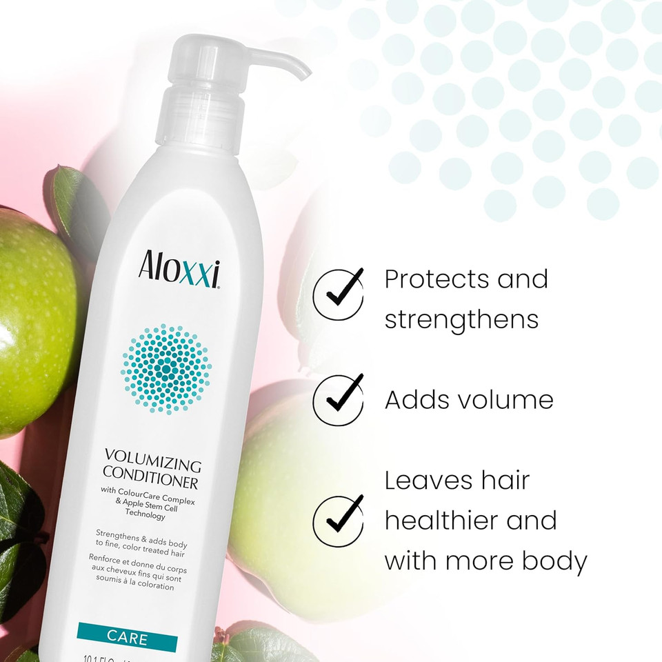 Aloxxi Hair Volumizing Conditioner - Hair Conditioner For Dry, Fine, Weak & Color Treated Hair  Adds Body & Volume To Hair - Paraben & Sulfate Free, 33.8 Fl.Oz