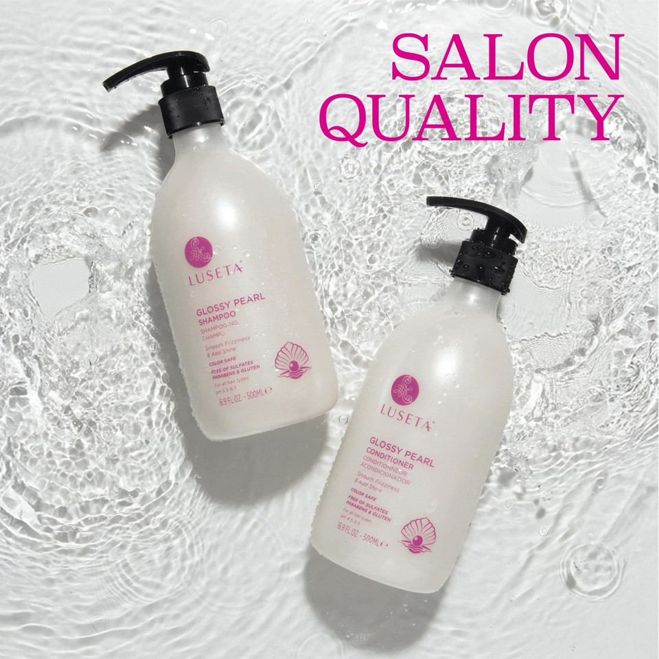 Luseta Curly Hair Shampoo And Conditioner Set - Define Curls And Restore Bounce With Coconut Oil For Waves And Curls, Intensely Moisturizing, Color Safe And Sulfate Free