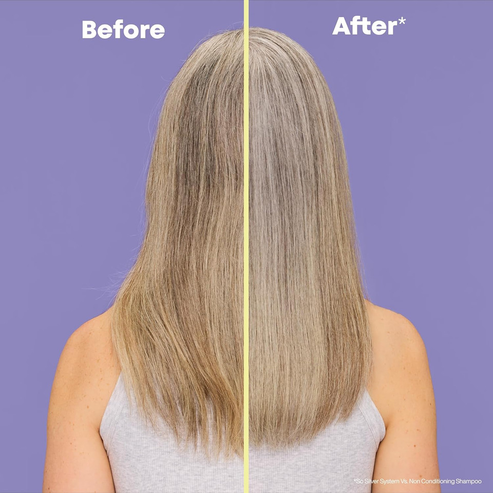 Matrix So Silver Purple Conditioner - Removes Brassy Yellow Undertones, Color Depositing & Toning, Pigmented Conditioner For Blondes And Greys, Vegan