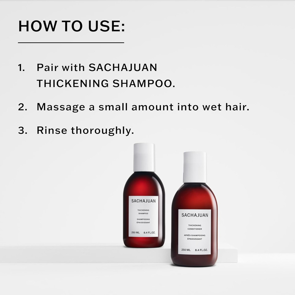 Sachajuan Thickening Hair Conditioner, Volumizing, Heat & Uv Protectants, Shine & Smooth Volume, Paraben-Free