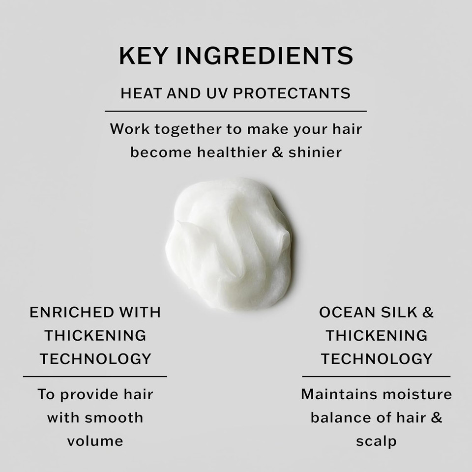 Sachajuan Thickening Hair Conditioner, Volumizing, Heat & Uv Protectants, Shine & Smooth Volume, Paraben-Free