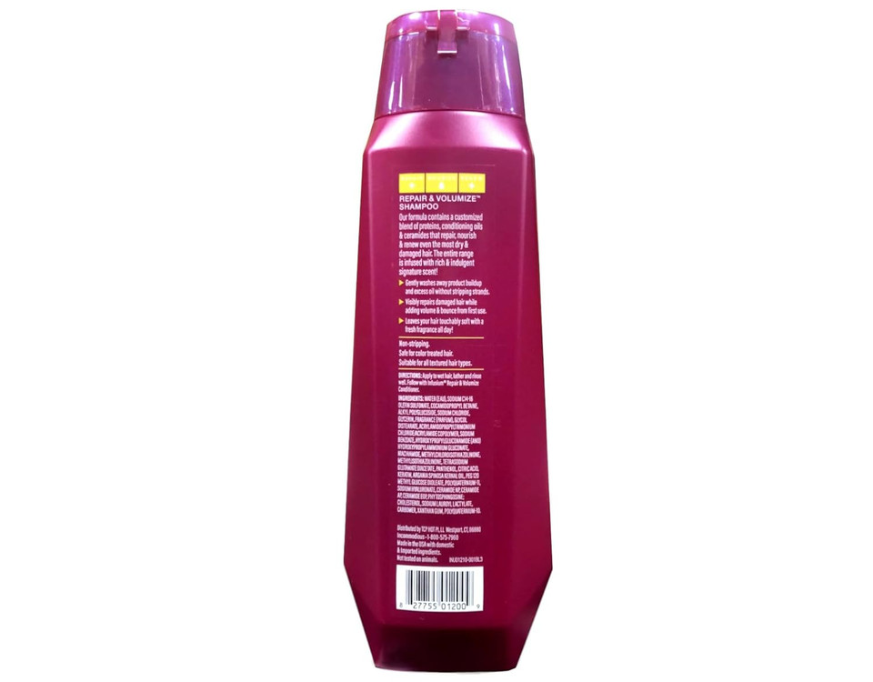 Infusium Professional Shampoo 13.5 Oz, Conditioner 13.5 Oz, And Leave-In Treatment 11 Oz Set - Repair & Replenish - 3 Bottles