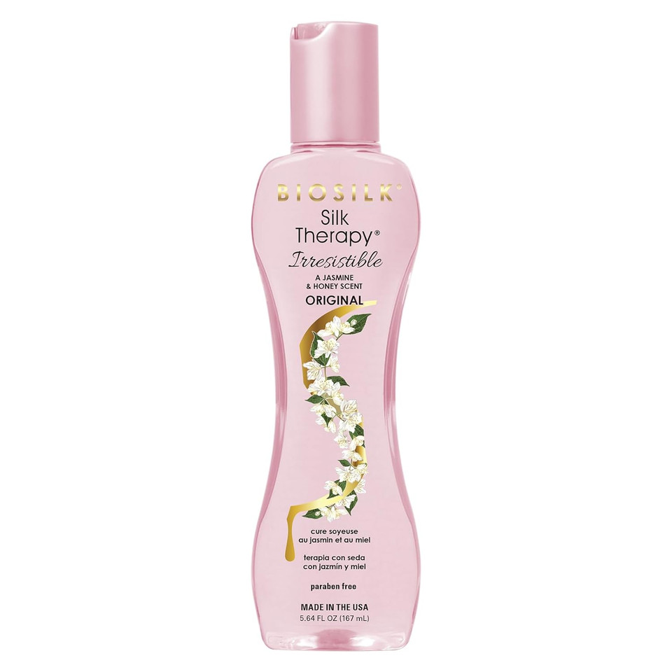Biosilk Irresistible Collection Silk Therapy Leave-In Treatment, For All Hair Types, Jasmine & Honey Scent, Sulfate, Paraben, & Cruelty-Free, 2.26 Oz