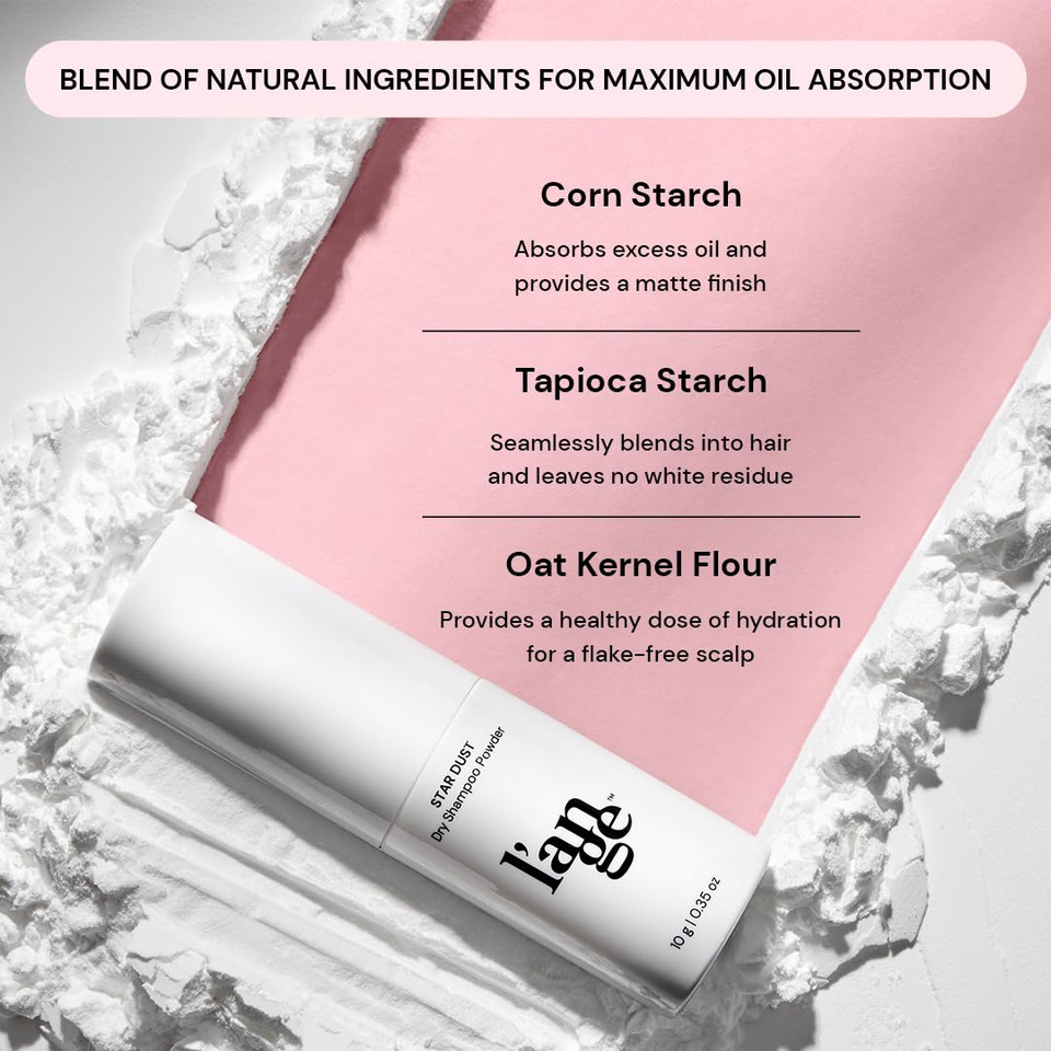 L'Ange Hair Star Dust Dry Shampoo Powder | Volumizing Travel Size Dry Shampoo For Women & Men | Helps Refresh Hair Between Washes | DoesnT Leave Residue | Alcohol Free, Sulfate Free, Paraben Free