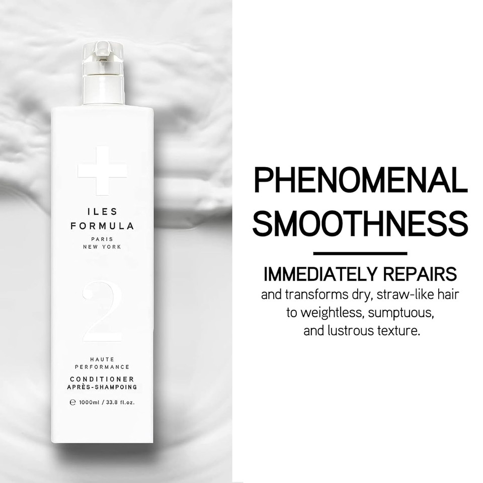 Iles Formula Hair Conditioner  Weightless, No Residue, Stops Breakage & Split Ends W/Tucuma Butter, Pracaxi Seed & Vitamins - Transforms Damaged Hair To Lustrous Texture, 34 Fl Oz (1L)