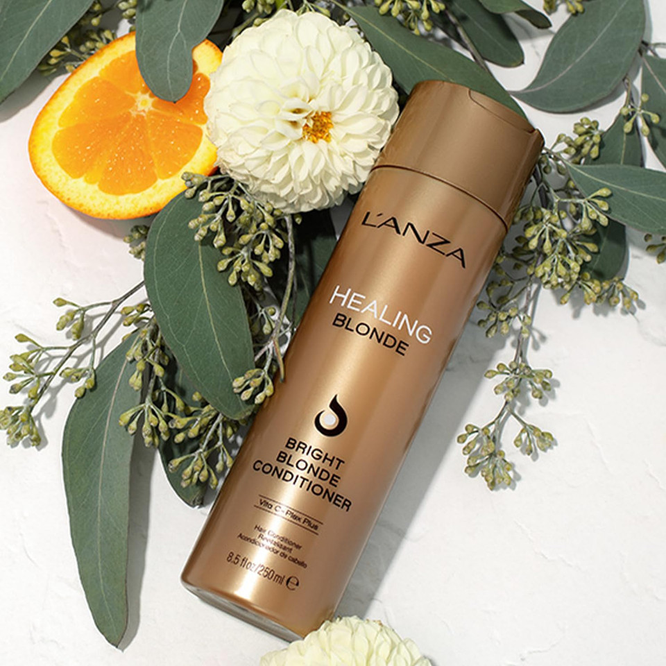 LAnza Healing Blonde Bright Conditioner, Formulated For Natural & Decolorized Blonde Hair - Boosts Shine & Brightness While Healing, With Sulfate-Free, Paraben-Free, Gluten-Free Formula