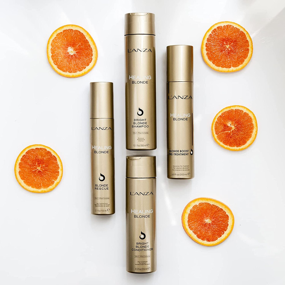 LAnza Healing Blonde Bright Conditioner, Formulated For Natural & Decolorized Blonde Hair - Boosts Shine & Brightness While Healing, With Sulfate-Free, Paraben-Free, Gluten-Free Formula