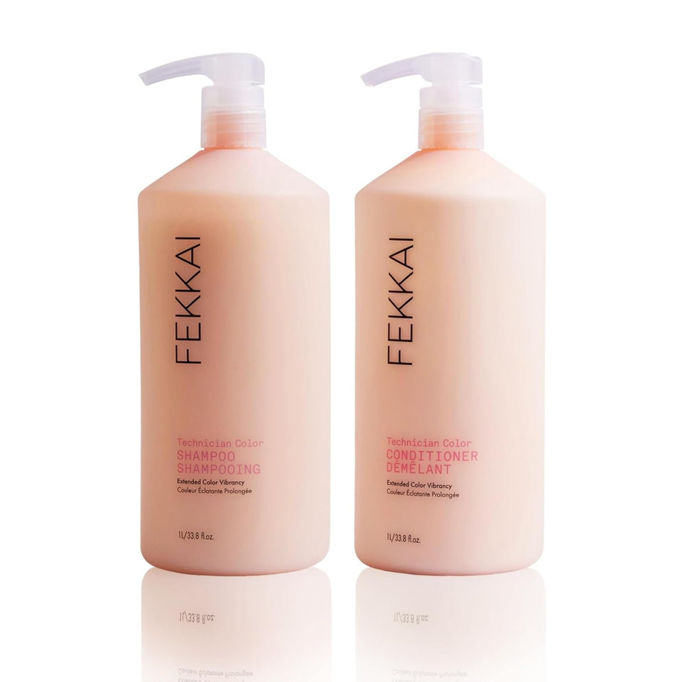 Fekkai Technician Color Shampoo (1 Liter) + Conditioner (1 Liter) - Extends Vibrancy Of Color-Treated Hair - Free Of Sulfates, Parabens, Phthalates - Vegan, Cruelty-Free
