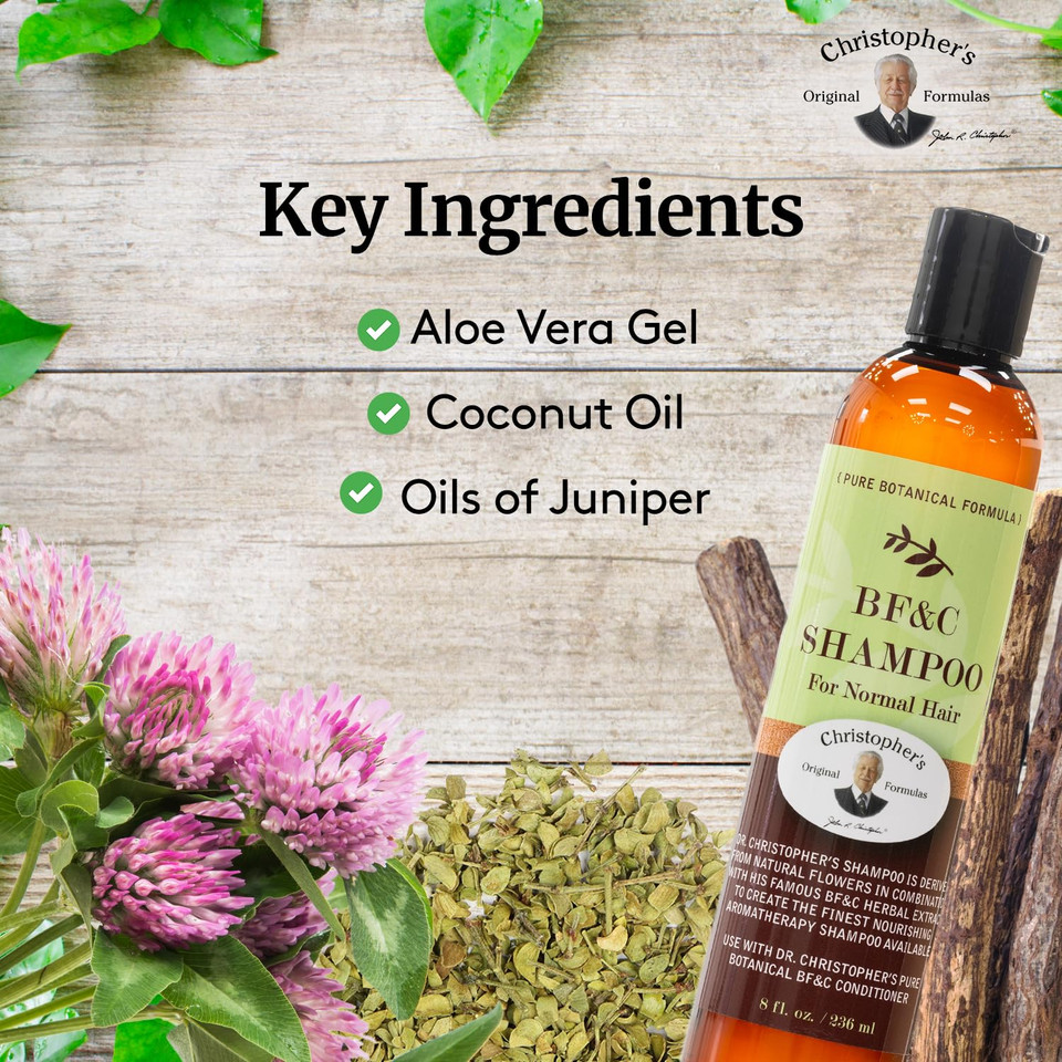 Christopher'S Original Formulas Bf&C Shampoo, Sulfate Free Shampoo, Organic Hair Care For Women And Men, Paraben Free Clean Hair Products, Scalp Treatments