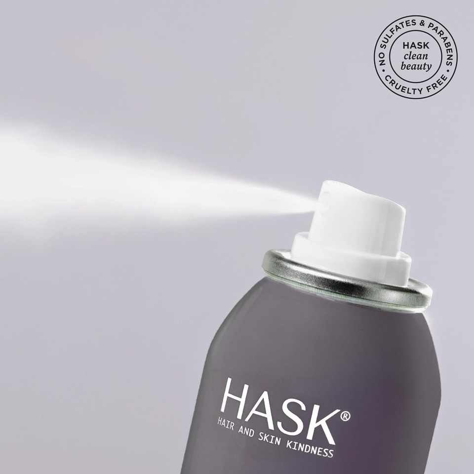 Hask Charcoal Purifying Dry Shampoo  Absorbs Oil, Purifies & Detoxifies Hair, Extends Time Between Washes, No Sulfates Or Parabens, Cruelty-Free  8.1Oz