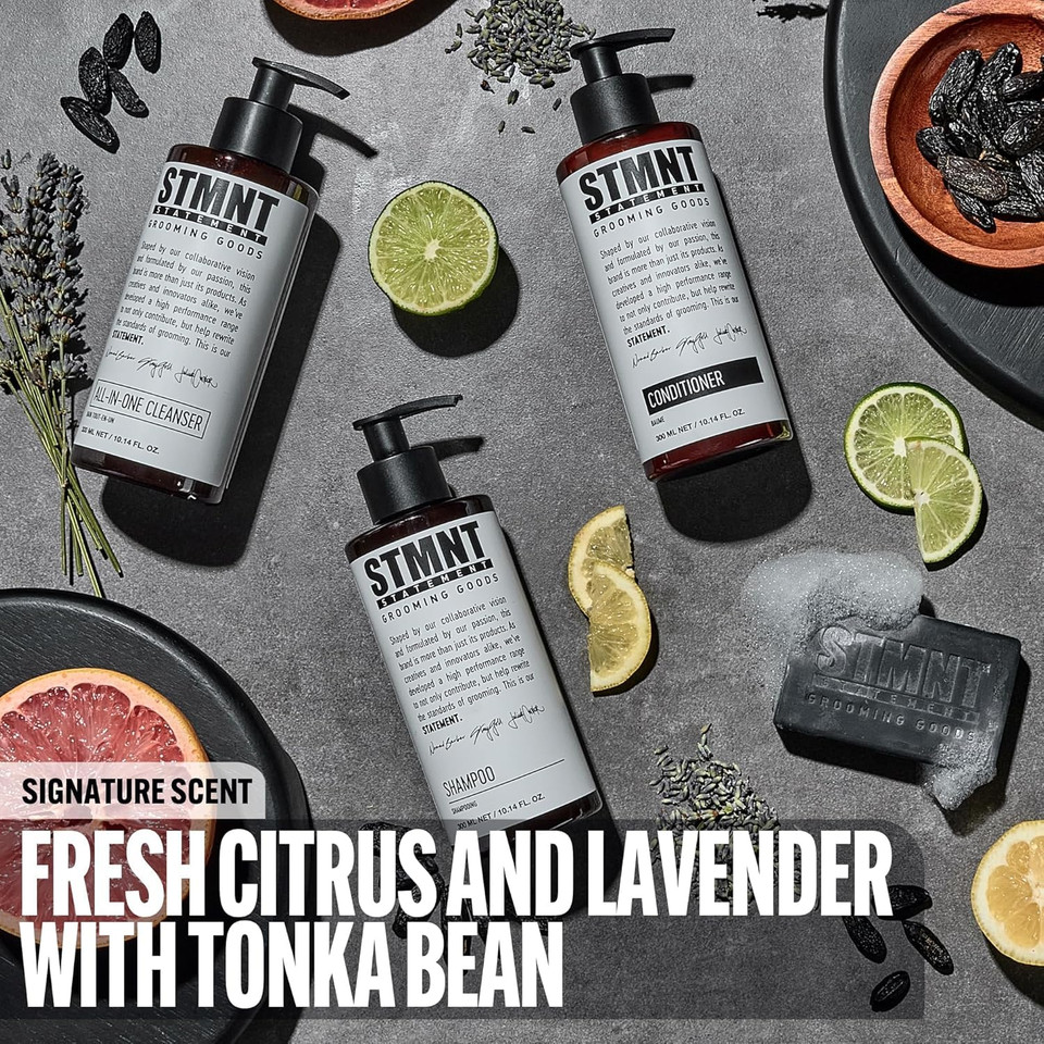 Stmnt Grooming Goods All-In-One Daily Cleanser | Sls/Sles Sulfates Free | Extra Caring Formula W/Activated Charcoal & Menthol