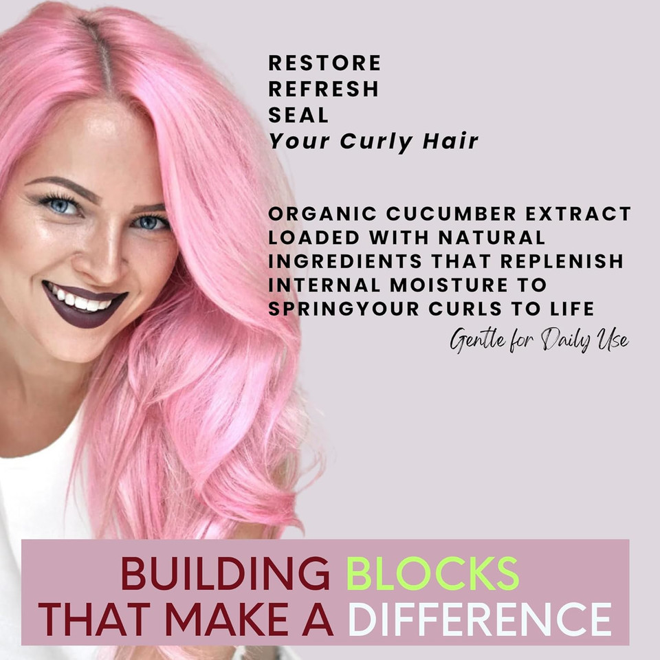 Dermorganic Organic Cucumber Curl Care Conditioner  Sulfate-Free, Color Safe, Hydrating, 17 Oz
