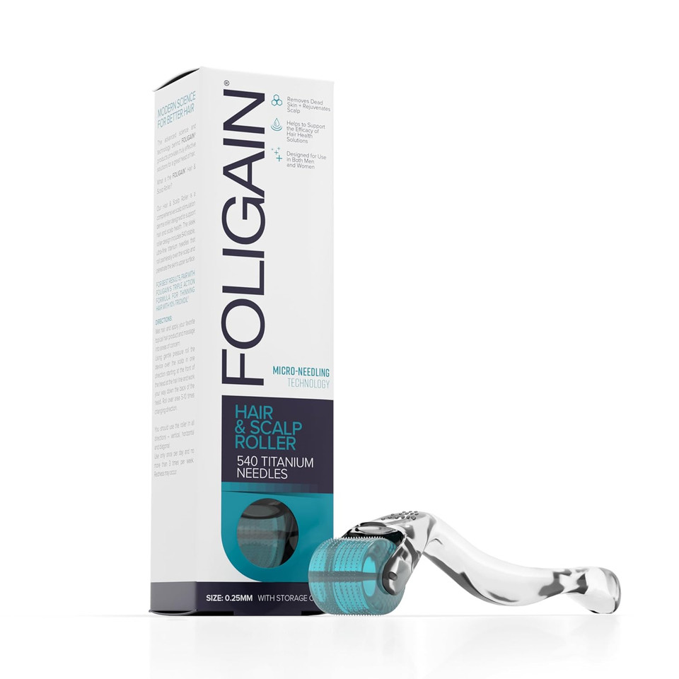 Foligain Hair & Scalp Derma Micro-Needling Roller, Hair Loss Treatment