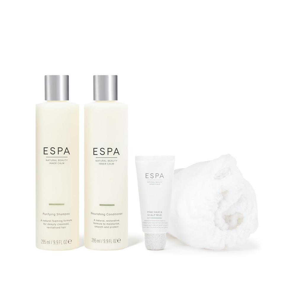 Espa | Haircare Collection | Includes Shampoo, Conditioner, Scalp Mud & Hair Wrap