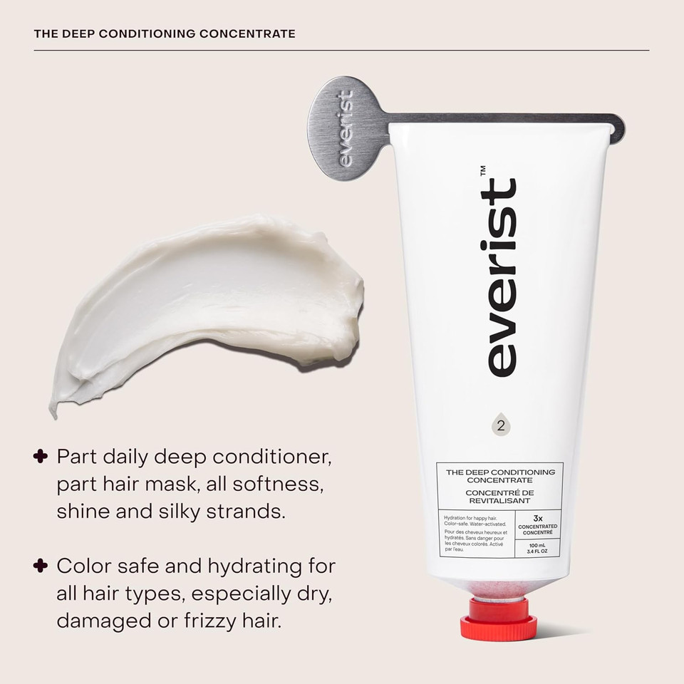 The Haircare Meets Skincare Set, Includes Shampoo & Deep Conditioner Concentrates, Strengthens & Repairs Hair, Hydrates & Soothes Scalp, Plant-Based & Color-Safe, 3.4 Fl Oz Each