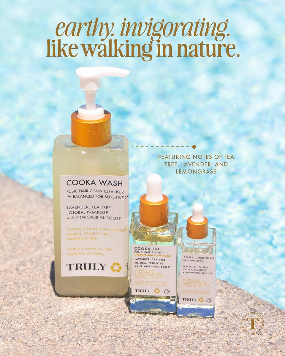 Truly Cooka Collection | Soothing & Hydrating Treatment For Sensitive Areas | Prevents Irritation And Ingrown Hair In Bikini Line & Intimate Areas