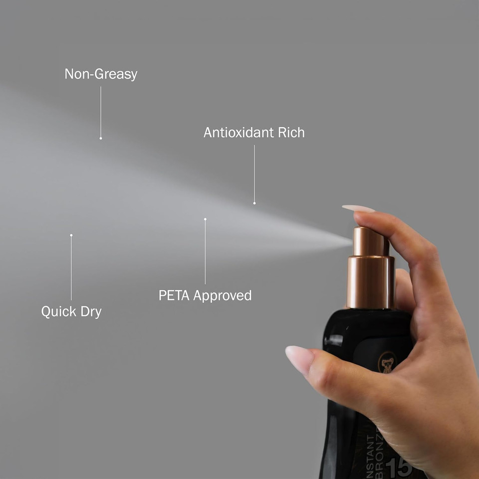 Australian Gold Spray Gel Sunscreen With Instant Bronzer Spf - 4, 8 Ounce | Moisturize & Hydrate Skin | Broad Spectrum | Water Resistant | Non-Greasy | Oxybenzone Free | Cruelty Free