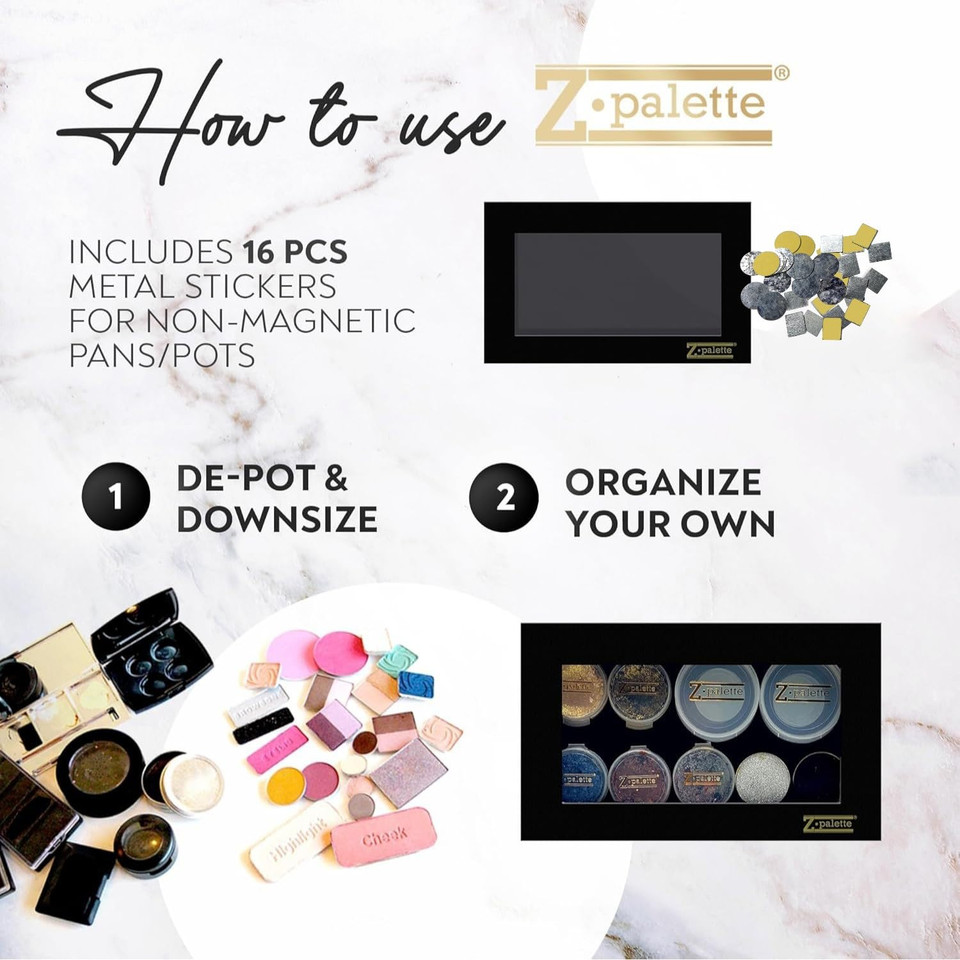 Deep Medium Magnetic Makeup Palette, Empty Magnetic Palette, Universal Magnet Makeup Palette For Eyeshadows, Powders, Customizable Beauty Organizer With Clear Window Deep Medium Magnetic Makeup Palette, Empty Magnetic Palette, Universal Magnet Makeup Palette For Eyeshadows, Powders, Customizable Beauty Organizer With Clear Window