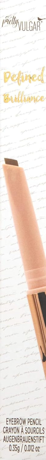Pretty Vulgar Defined Brilliance Eyebrow Pencil, Dual-Sided Eyebrow Definer Pencil, Natural Finish, Long-Wearing, Water-Resistant, Vegan, Gluten-Free & Cruelty-Free, 0.35G / 0.012 Oz