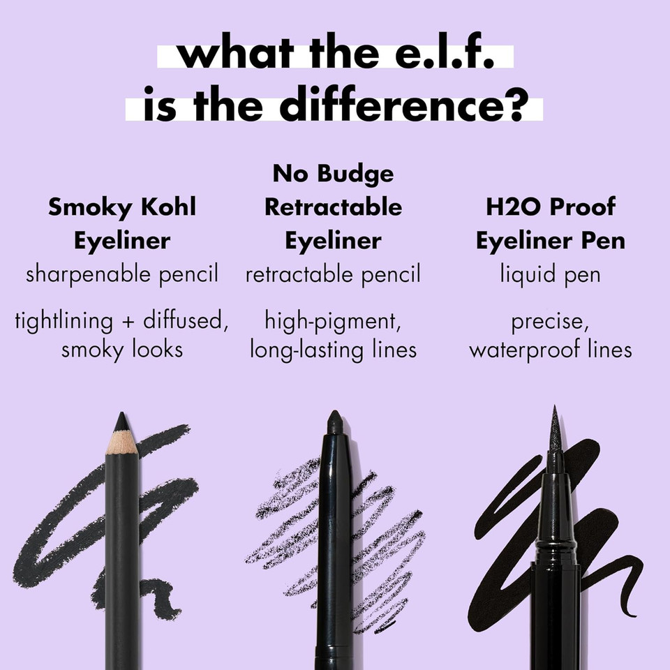 E.L.F. Smoky Kohl Eyeliner, Eye Pencil For Creating Long-Lasting, Bold, High-Pigmented Makeup Looks, Vegan & Cruelty-Free, Limelight