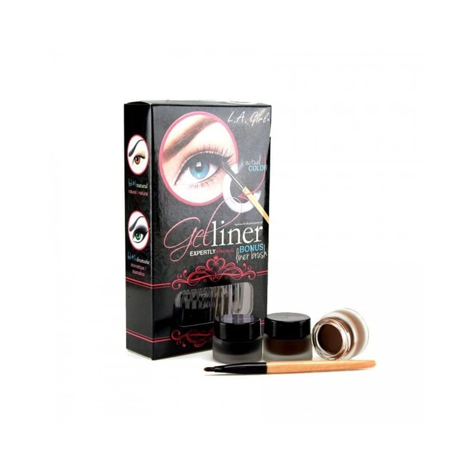 L.A. Girl Gel Liner Kit, Dark Brown Gel723