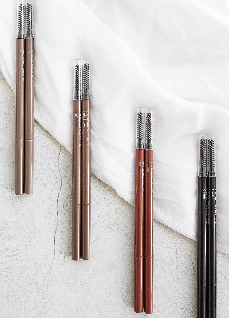 Glo Skin Beauty Precise Micro Browliner | Long-Lasting, Wax-Based Formula Glides On Skin And Shapes Your Brows, (Light Brown)