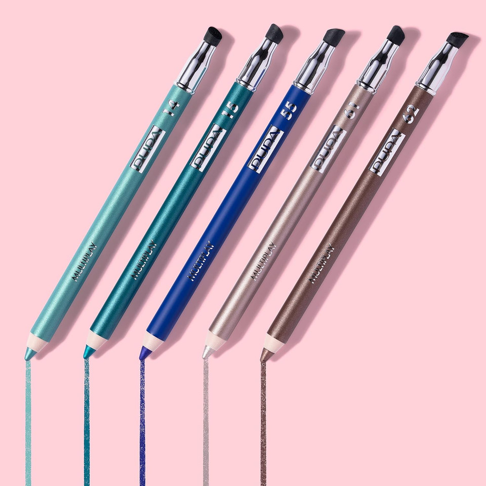 Pupa Milano Multiplay Eye Pencil - Creamy, Blendable Eyeliner With Smudge Tip - Create Long Wearing, Glamorous Intensity - Smooth, Lasting Color Liner For Waterline Or Lid - 57 Petrol Blue - 0.04 Oz