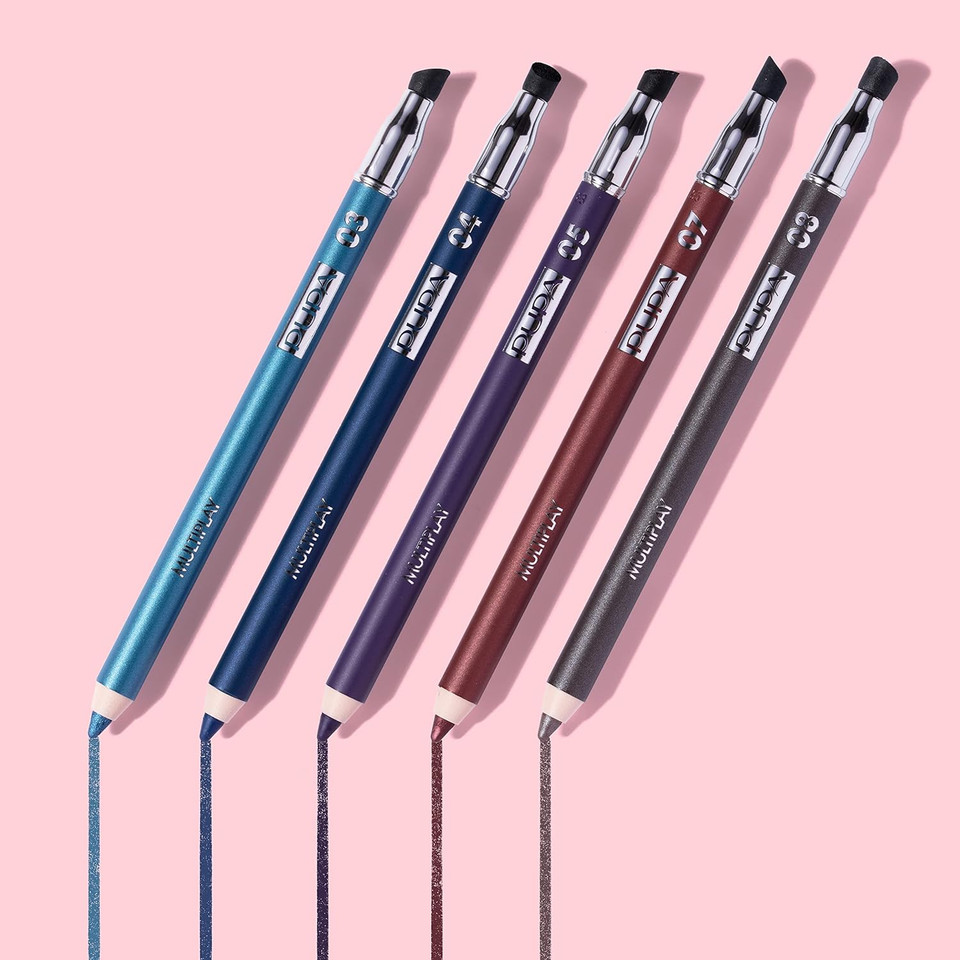 Pupa Milano Multiplay Eye Pencil - Creamy, Blendable Eyeliner With Smudge Tip - Create Long Wearing, Glamorous Intensity - Smooth, Lasting Color Liner For Waterline Or Lid - 57 Petrol Blue - 0.04 Oz