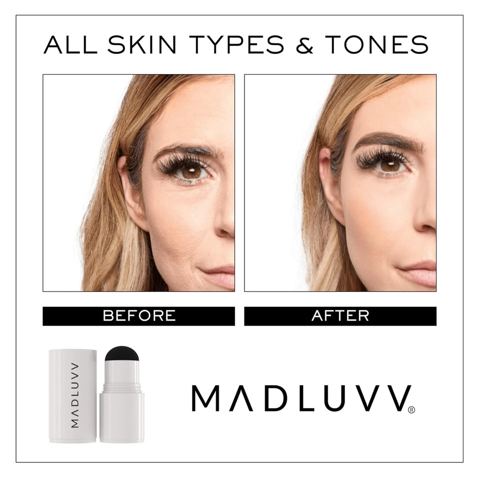 Madluvv Brow Stamp Refill* - Color Stamp For Brows & Root Touch Up For Women & Men, Instantly Conceal Hair Loss, Grey Hair, Thinning Hair With Stain-Proof/Smudge-Proof Powder Formula (Taupe)