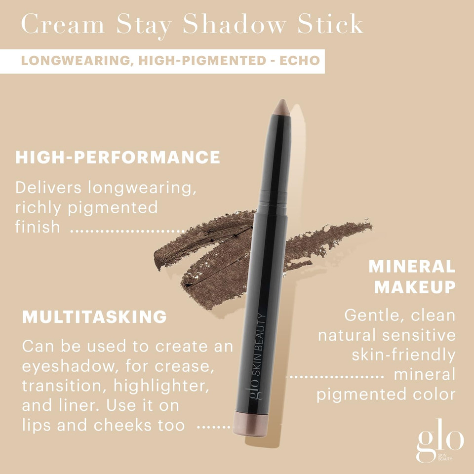 Glo Skin Beauty Cream Eye Shadow Stick In Scotch - 12 Shades - Crease-Proof, Lasts 12+ Hours - Cream Stay Shadow Stick