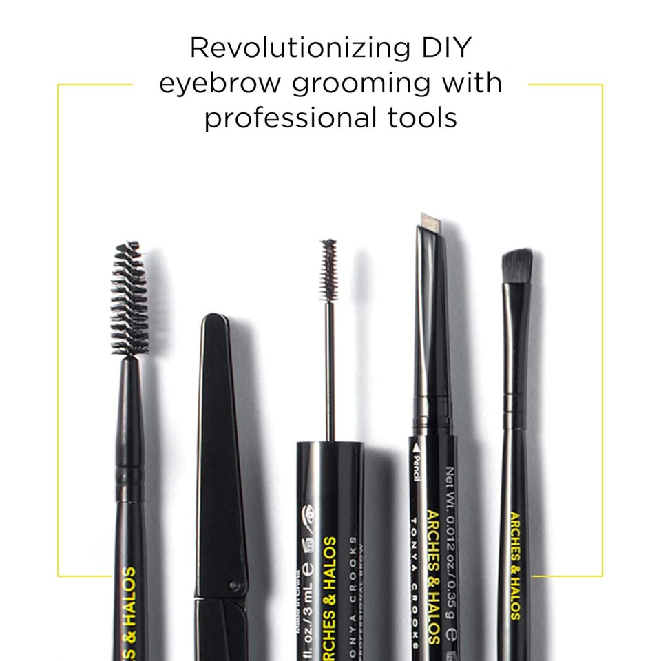 Arches And Halos Fine Bristle Tip Pen - Eyebrow Pencils For Women - Vegan Brow Pencil - Smudge-Proof, Buildable Formula - Charcoal - 0.02 Oz