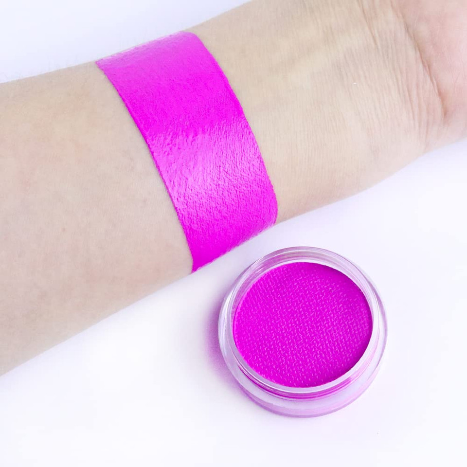Mysense Uv Blacklight Face Paint,Neon Fluorescent Body Paint,Single Water Activated Eyeliner,Water Based Glow In The Dark Makeup For Party Halloween Cosplay,Magenta