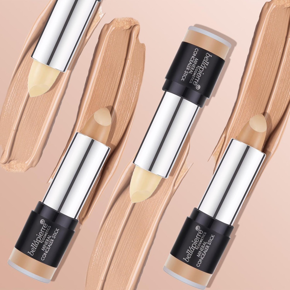 Bellapierre Mineral Concealer Stick | Easy To Blend Natural Wax Matte Makeup | Hides Acne, Discoloration & Blemishes | Non-Toxic And Paraben Free | All Day Wear - (Dark/Deep)