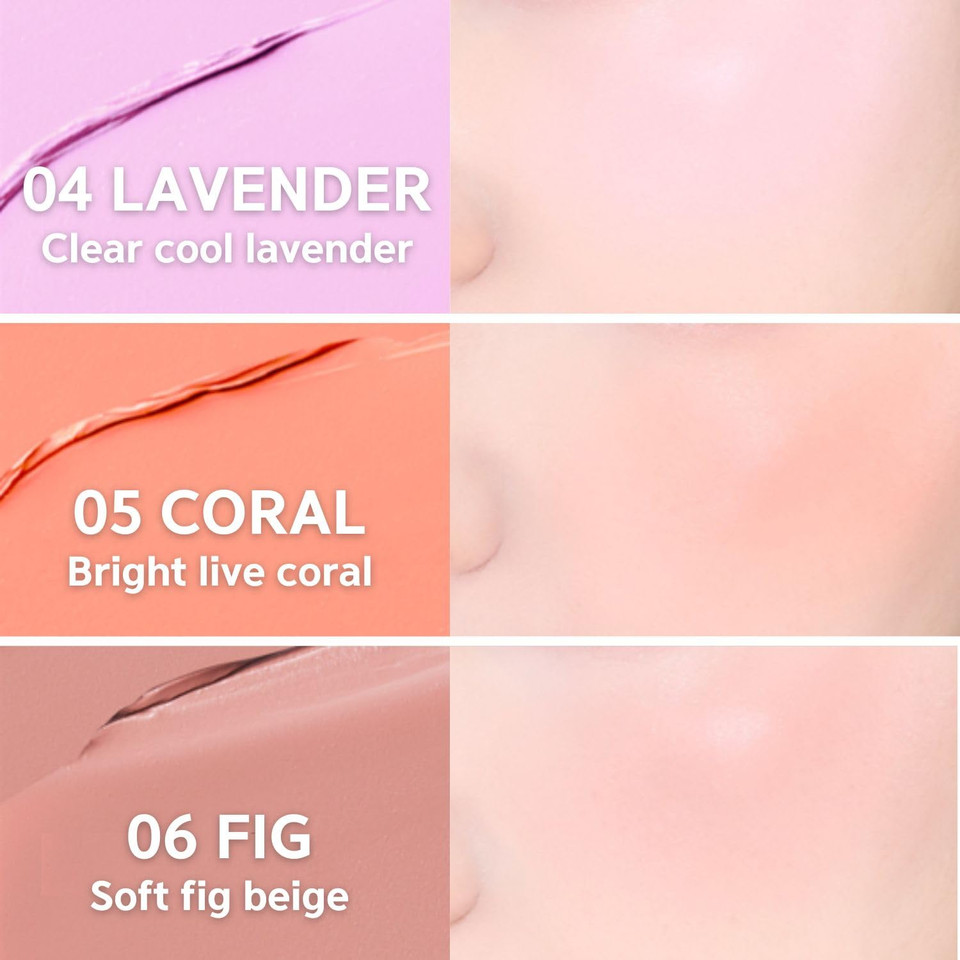 Bbia Ready To Wear Downy Cheek Cream Blush 8 Color - Creamy Blendable & Buildable Blush Dewy Texture & Matte Finish High Pigment Longlasting Lightweight Natural Face Makeup, 0.12Oz (04 Downy Lavender)