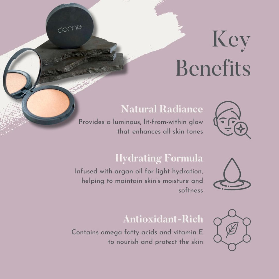 Luminary Glow Powder Highlighter - Hydrating Face Highlighter For Radiant Glow, Lightweight And Buildable Highlighter Makeup Powder, Clean Beauty Formula, Vegan And Cruelty-Free