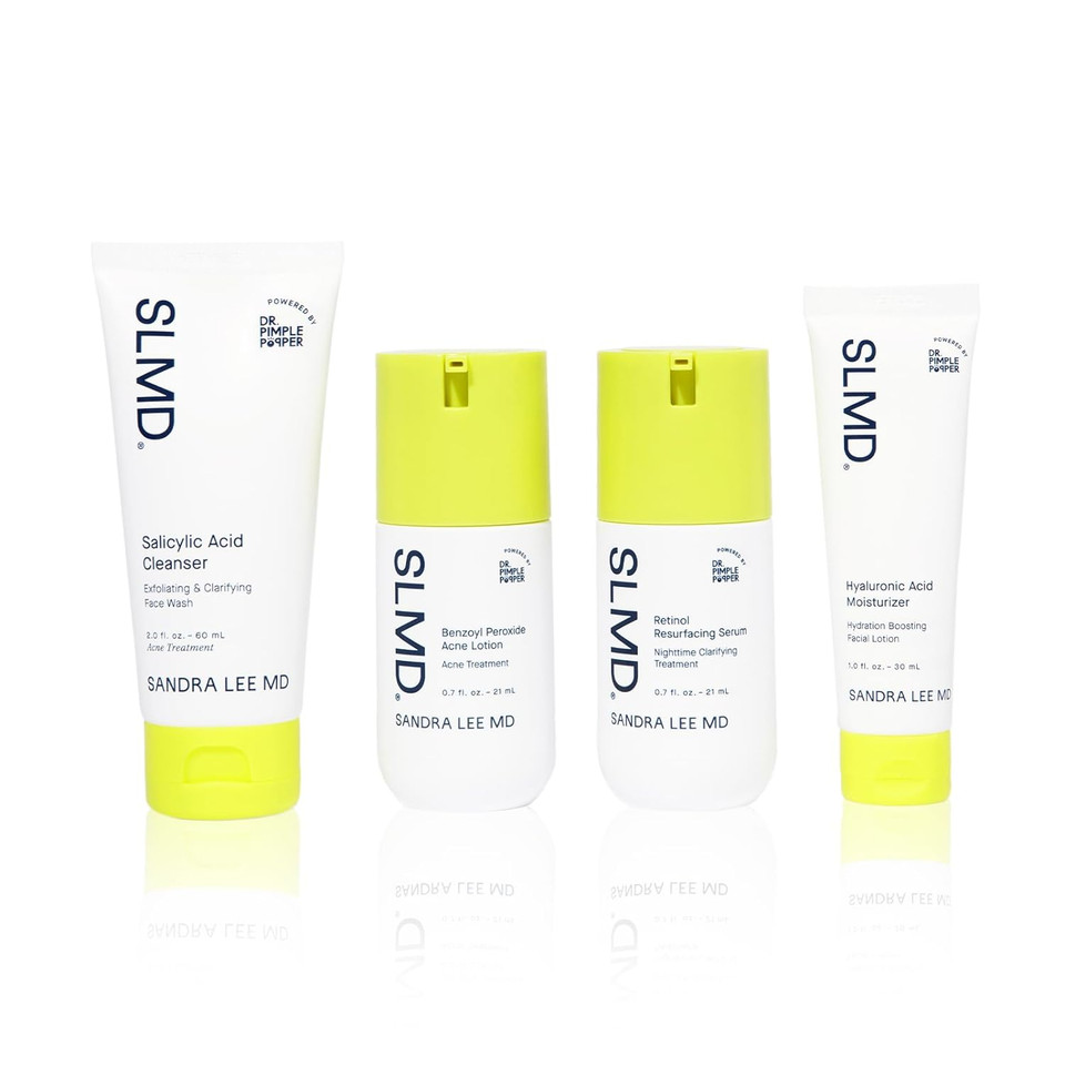 Slmd Skincare By Dr. Pimple Popper - 30-Day Acne System - 4-Pc Kit - 3 Steps, 2X Per Day Full Routine To Treat And Prevent All Stages Of Acne Slmd Skincare By Dr. Pimple Popper - 30-Day Acne System - 4-Pc Kit - 3 Steps, 2X Per Day Full Routine To Treat And Prevent All Stages Of Acne