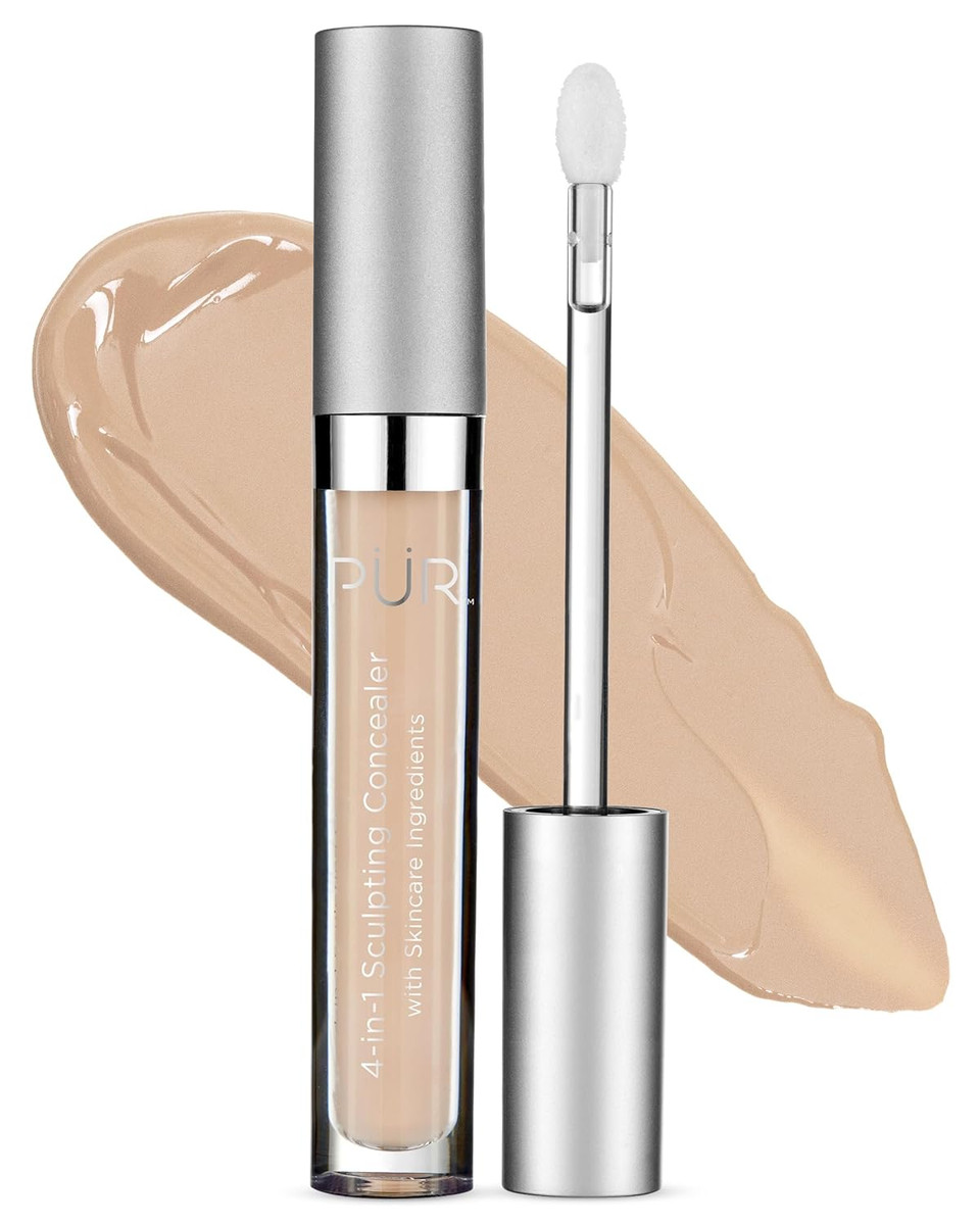Pur Beauty 4-In-1 Sculpting Concealer For Women - Conceals, Brightens, Plumps & Corrects - Hydrating & Moisturizing Makeup Concealer With Medium To Full Coverage For Dark Circles