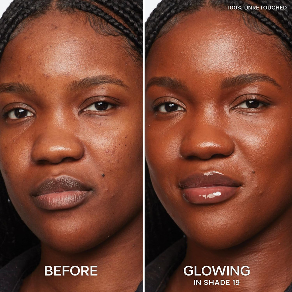Saie Slip Tint Radiant Cream Concealer & All-Over Face Makeup - Concealer For Dark Circles, Redness & Blemishes - Lightweight Makeup Made With Hydrating Hyaluronic Acid - Shade 19 (0.17 Oz)