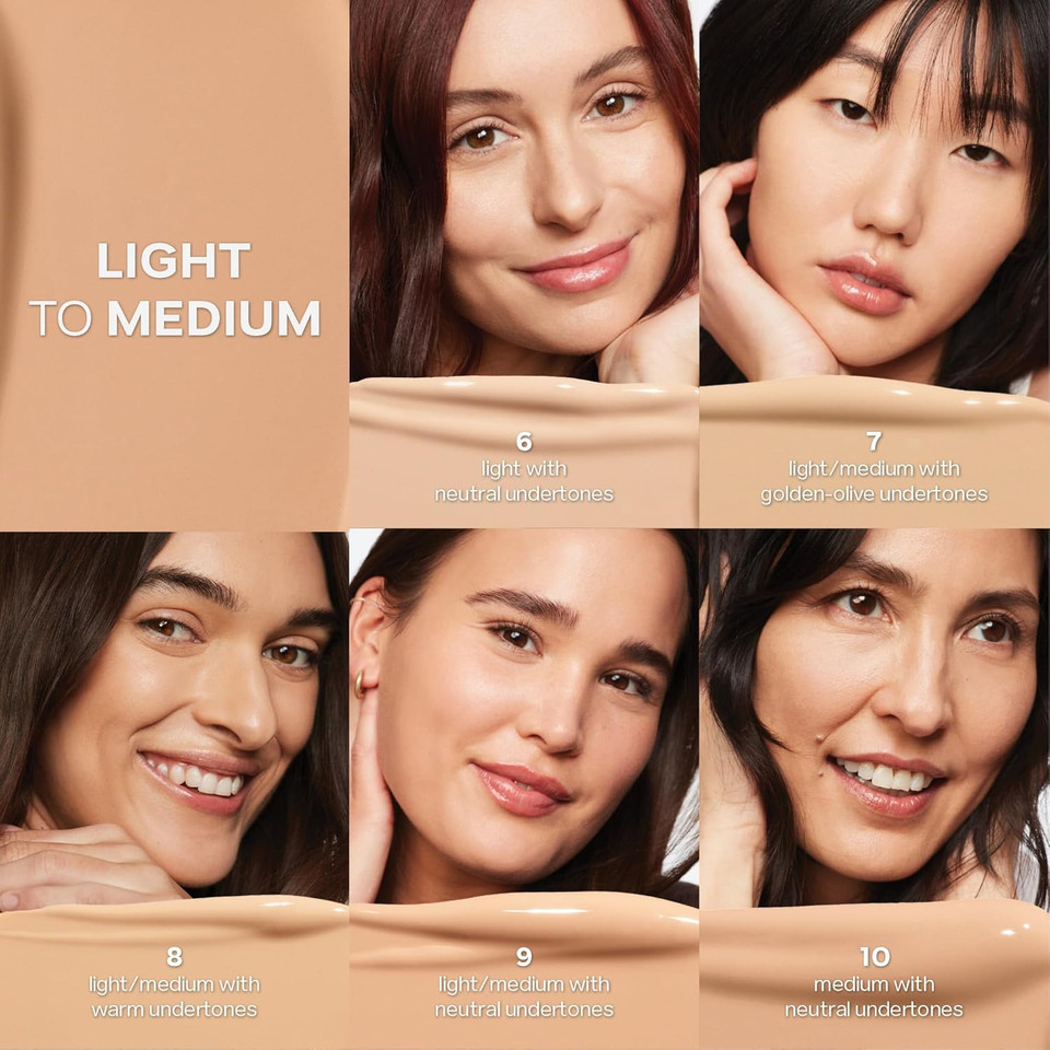 Saie Slip Tint Radiant Cream Concealer & All-Over Face Makeup - Concealer For Dark Circles, Redness & Blemishes - Lightweight Makeup Made With Hydrating Hyaluronic Acid - Shade 8 (0.17 Oz)