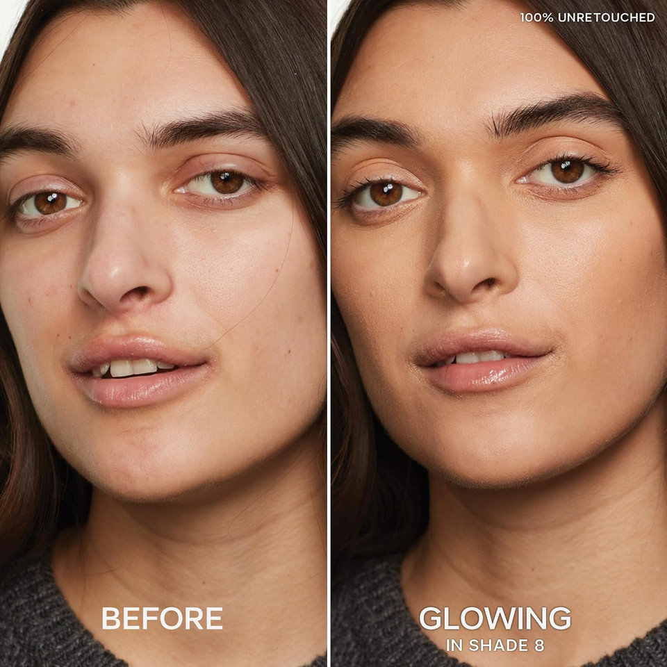 Saie Slip Tint Radiant Cream Concealer & All-Over Face Makeup - Concealer For Dark Circles, Redness & Blemishes - Lightweight Makeup Made With Hydrating Hyaluronic Acid - Shade 8 (0.17 Oz)