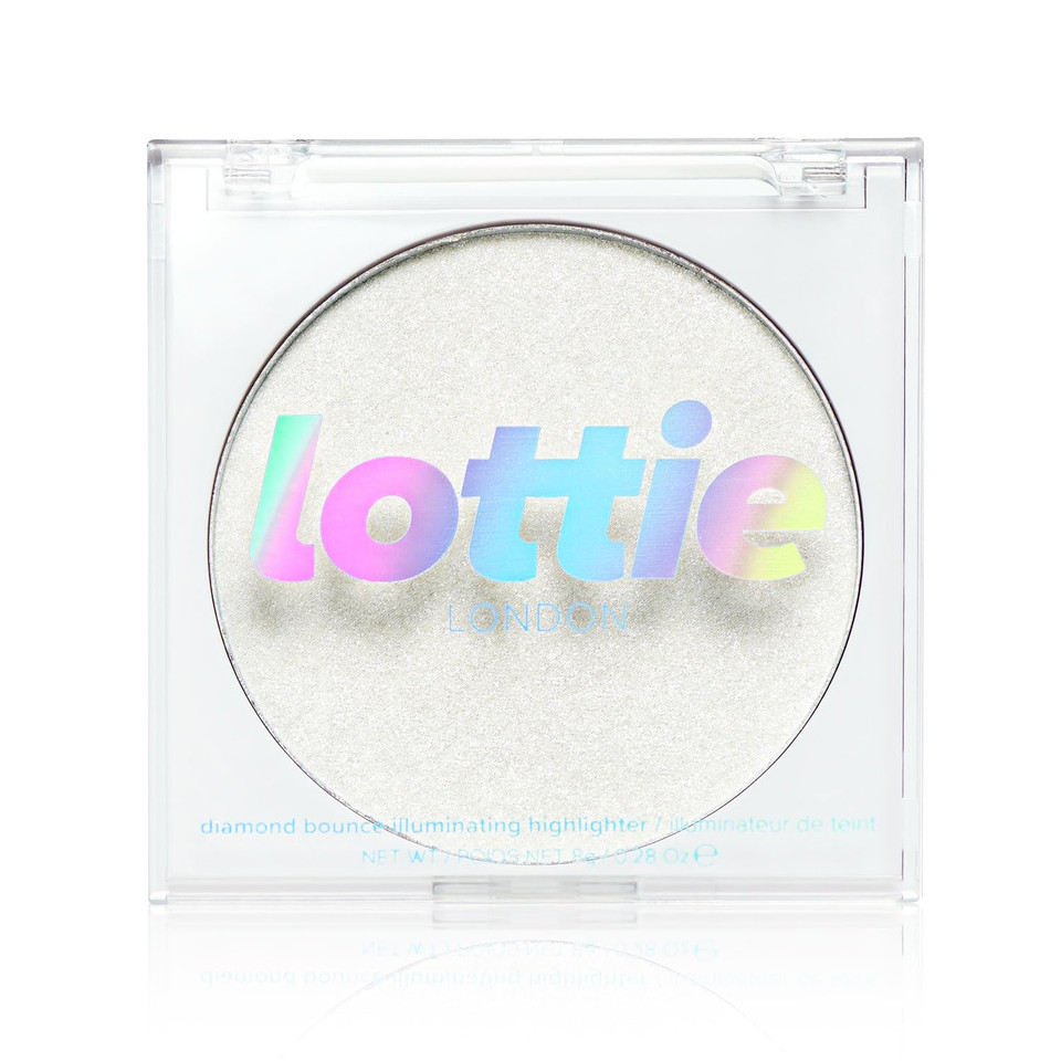 Diamond Bounce Highlighter In Frosted, Ultra-Fine Gel-Powder Highlighter With Silver Shimmer For An Icy Iridescent Highlight