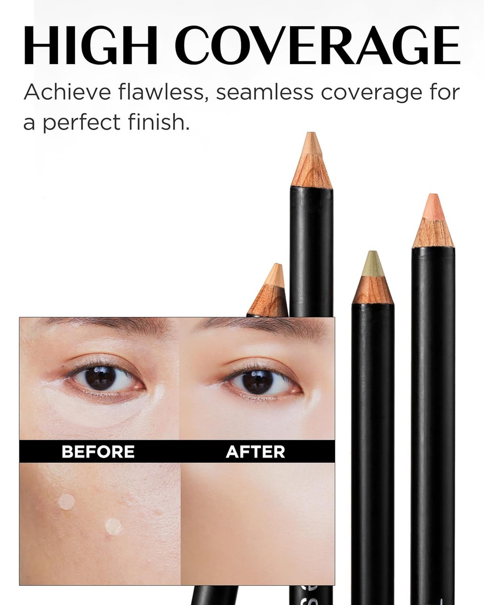 Thesaem Cover Perfection Concealer Pencil  Non Comedogenic Spot Eraser - Conceal Blemish,Aging Spot,Acne&Freckle  Multi-Use Under Eye Concealer For Dark Circle,2G (2.0 Rich Beige)