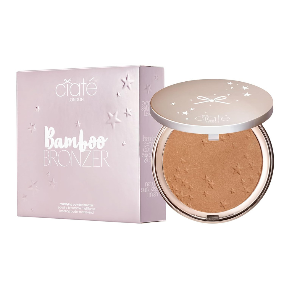 Ciaté London Bamboo Bronzer Mattifying Powder - Oil-Controlling, Buildable Pigment - (Palm Island)