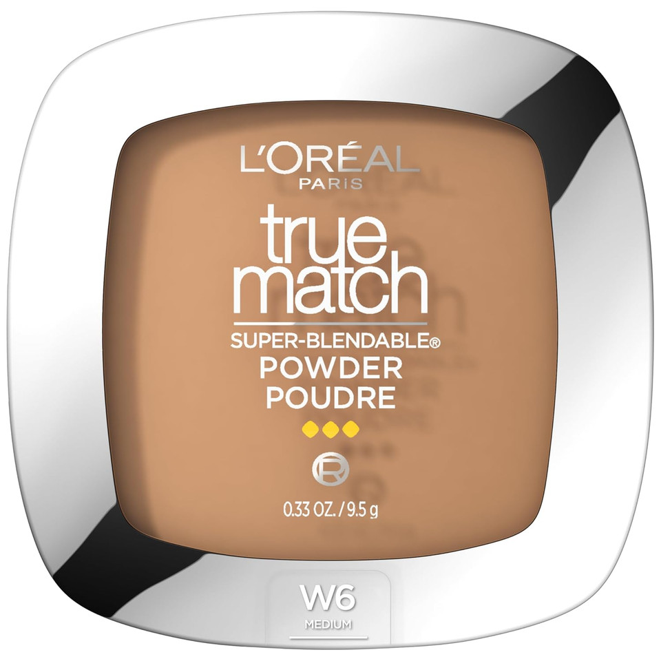L'Oreal Paris True Match Super Blendable Oil Free Powder Foundation, W10 Deep, 0.33 Oz