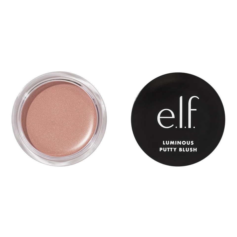 E.L.F. Luminous Putty Blush, Putty-To-Powder, Buildable Blush With A Subtle Shimmer Finish, Highly Pigmented & Creamy, Vegan & Cruelty-Free, Maui