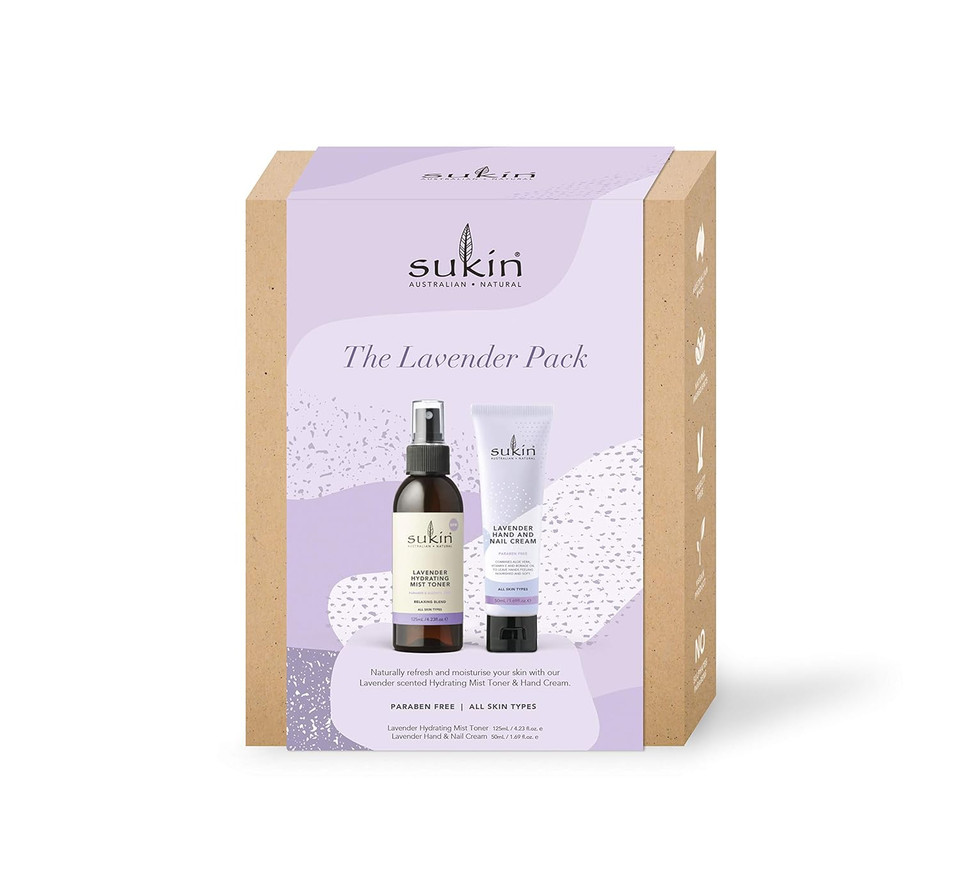 Sukin The Lavender Pack Skin Care Gift Pack, 2 Pieces
