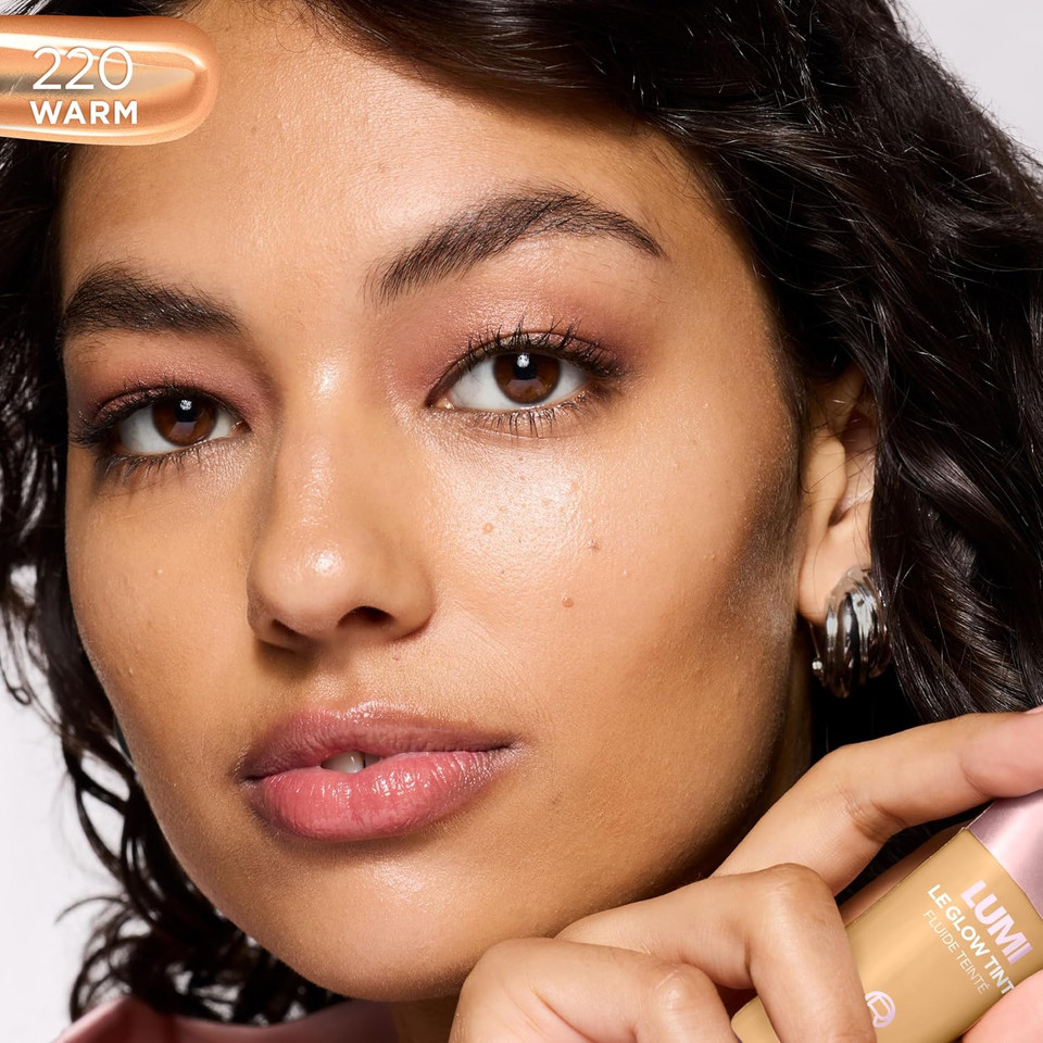 L'Oreal Paris Lumi Le Glow Skin Tint, Lightweight Water-Based Tinted Serum With Foundation-Like Coverage, Glow Illuminator, Warm 130, 0.85 Fl Oz