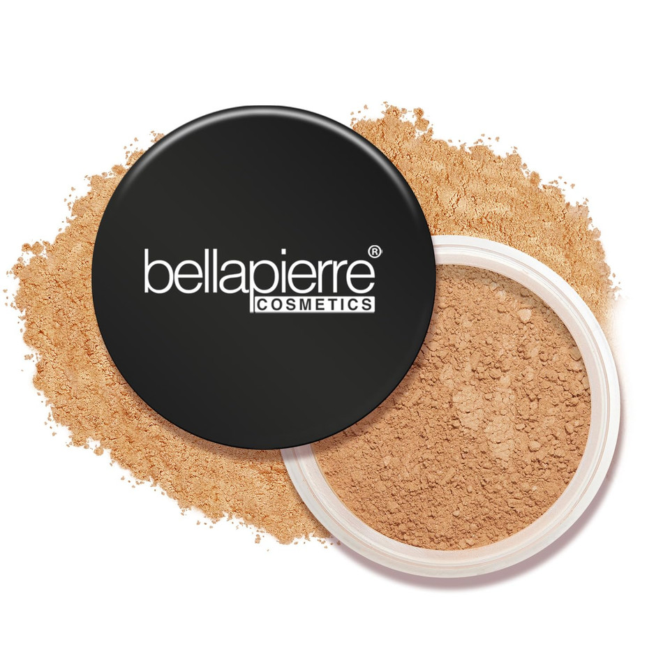Bellapierre Mineral Foundation Spf 15 - Loose Powder Foundation | Vegan & Cruelty Free Natural Makeup | Full Coverage Matte Finish | Hypoallergenic | Oil & Talc Free - 0.32 Oz - Latte